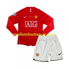 Maillot/Tenue Manchester United Champion League 2007 Retro Enfant Domicile Manche Longue